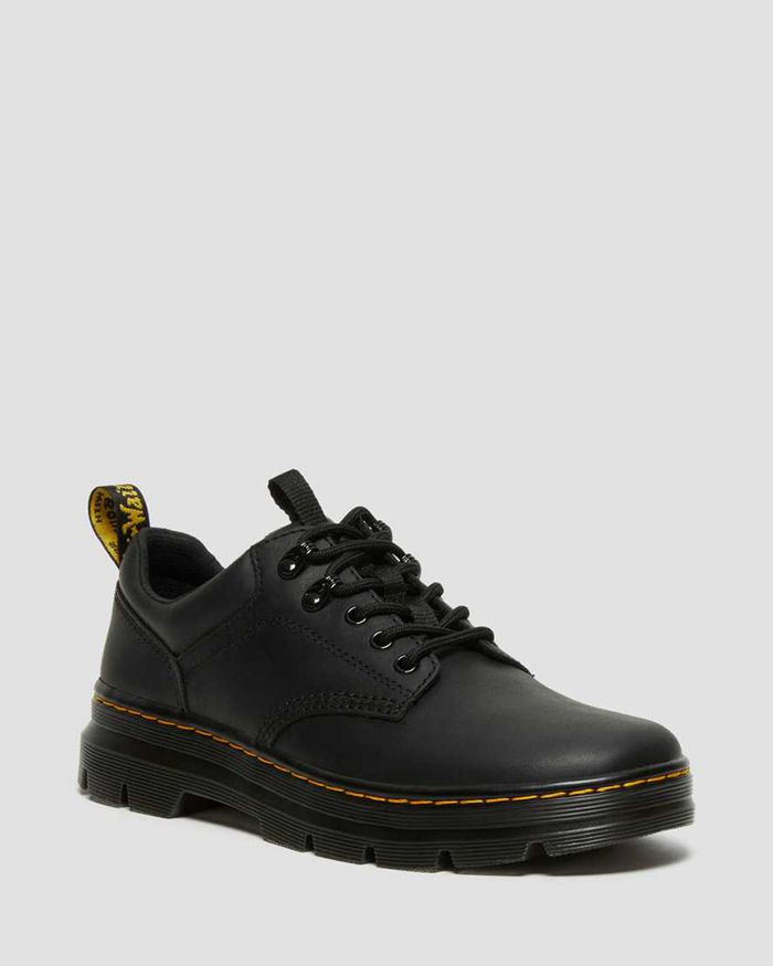 Dr Martens Mens Reeder Wyoming Leather Utility Oxfords Black - 65790KLHY